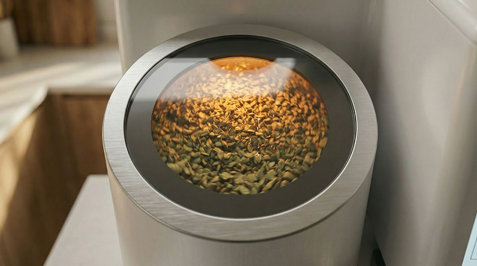 Roast, Grind and Degas in 90 seconds